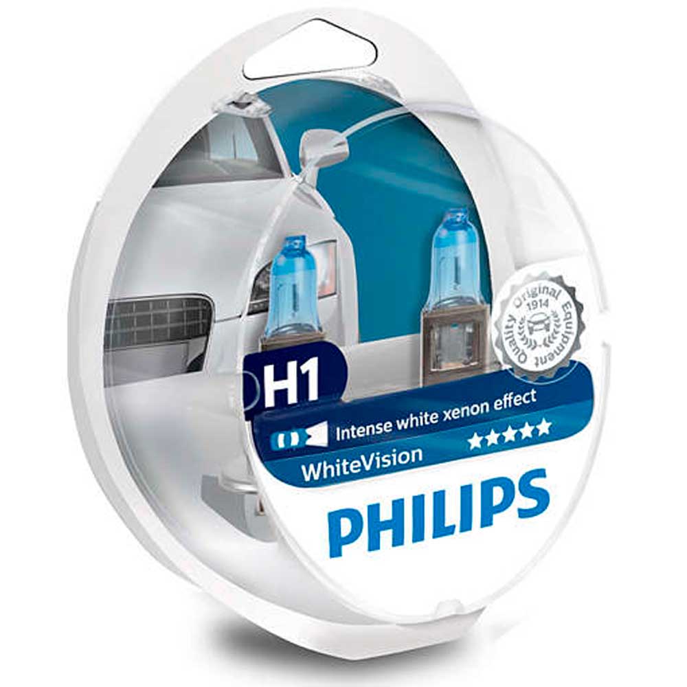 Галогенова лампа Philips H1 WhiteVision 12258WHVSM 55W P14,5s (Набір 2шт.)