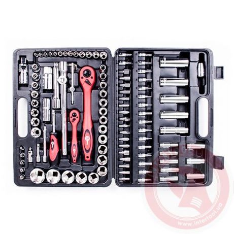 Професійний набір інструментів 1/2 і 1/4 108ед. INTERTOOL ET-6108 - Зображення 2