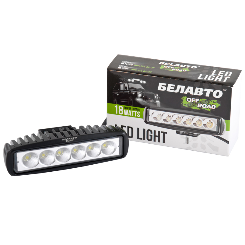 Світлодіодні фари БЕЛАВТО BOL0203 Flood/Spot (12V-24V) 18W - Зображення 2