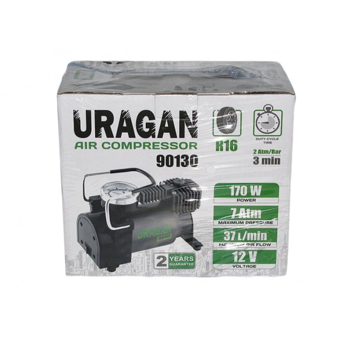 Компресор автомобільний Uragan 90130 - Зображення 2