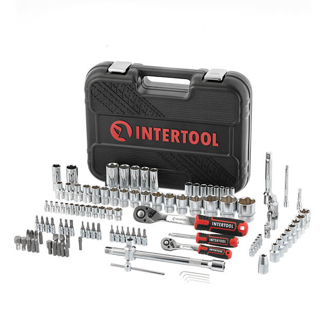 Набір інструментів Intertool STORM 1/2", 1/4" 110 предметів (ET-8110) - Зображення 3