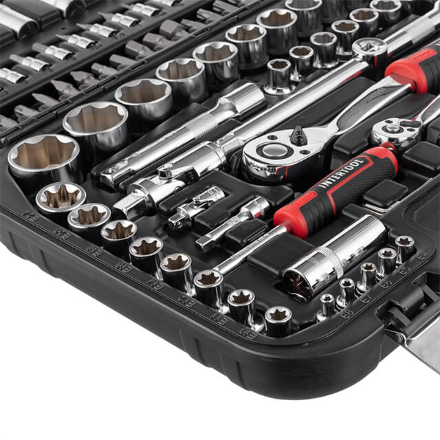 Набір інструментів Intertool STORM 1/2", 1/4" 110 предметів (ET-8110) - Зображення 4