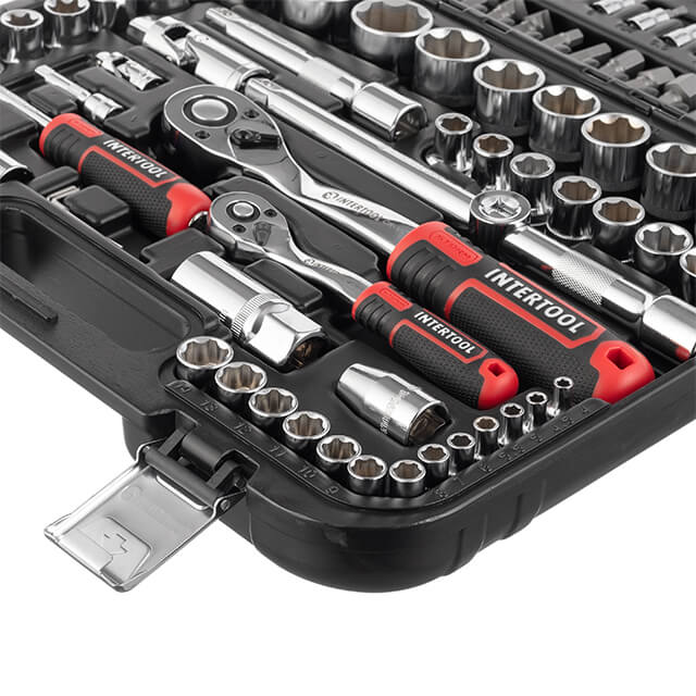 Набір інструментів Intertool STORM 1/2", 1/4" 110 предметів (ET-8110) - Зображення 5