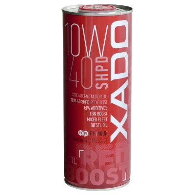 Моторна олива XADO Atomic Oil 10W-40 SHPD (SL/CI-4) RED BOOST напівсинтетична 1л.