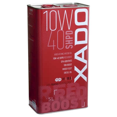 Моторна олива XADO Atomic Oil 10W-40 SHPD (SL/CI-4) RED BOOST напівсинтетична 5л.
