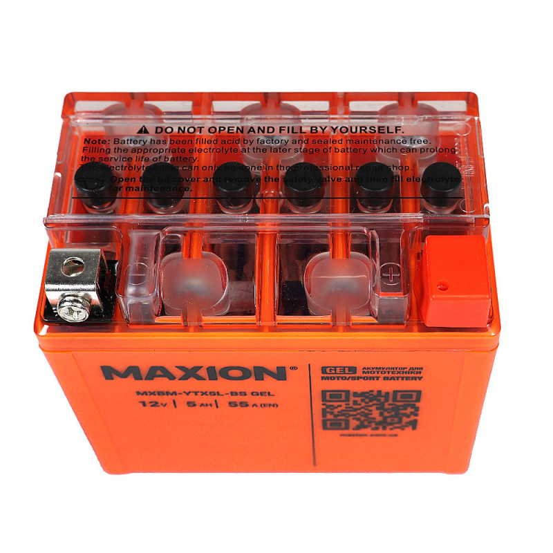 Мото акумулятор MAXION MXBM-YTX5L-BS GEL (12V, 5Ah, 55A) - Зображення 4