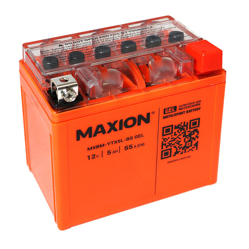 Мото акумулятор MAXION MXBM-YTX5L-BS GEL (12V, 5Ah, 55A) - Зображення 5