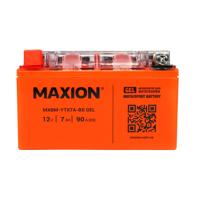 Мото акумулятор MAXION 24MXBM-YTX7A-BS GEL (12V, 7Ah, 90A, +/-)