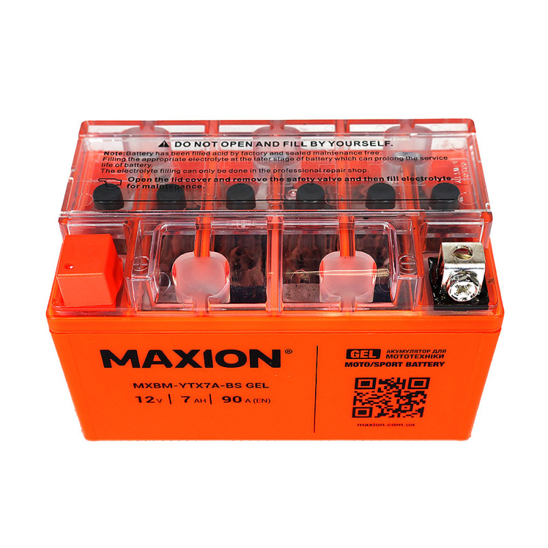 Мото акумулятор MAXION 24MXBM-YTX7A-BS GEL (12V, 7Ah, 90A, +/-) - Зображення 4