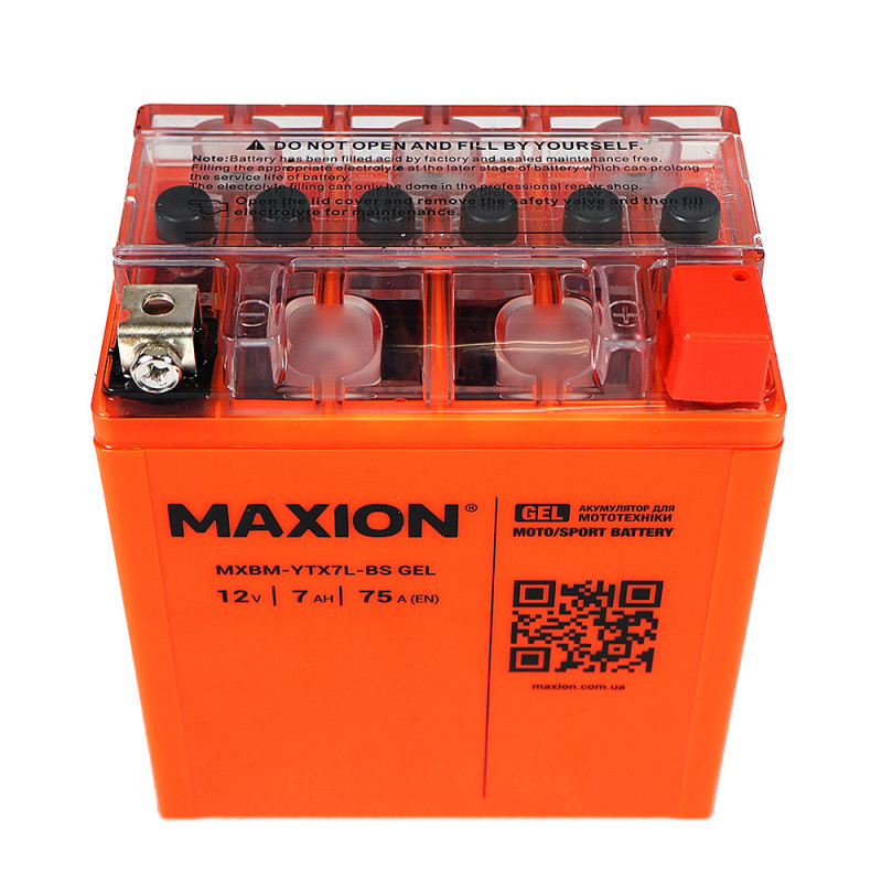 Мото акумулятор MAXION 24MXBM-YTX7L-BS GEL (12V, 7Ah, 75A, -/+) - Зображення 4