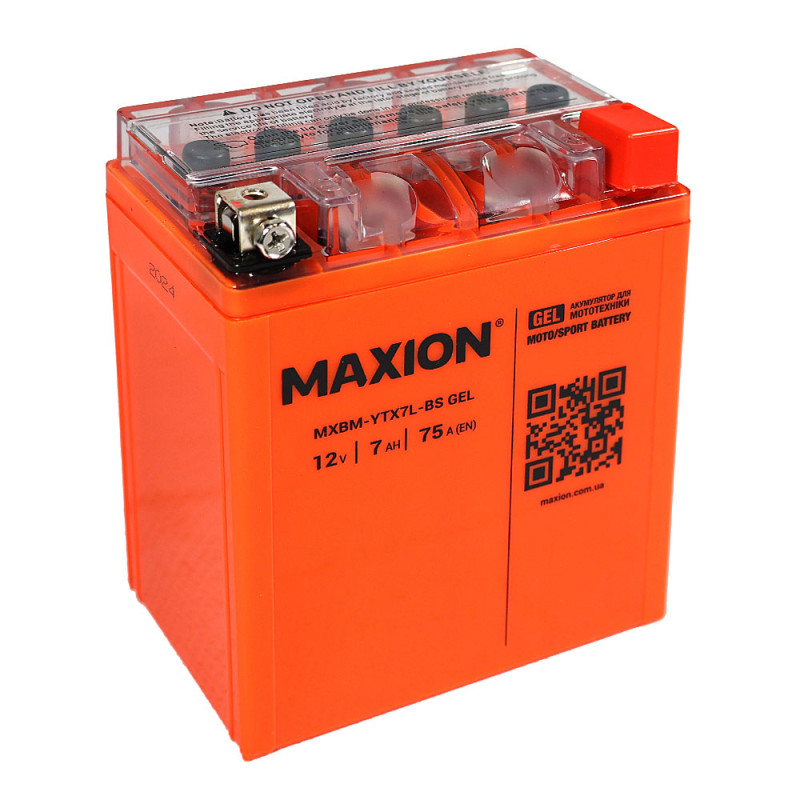 Мото акумулятор MAXION 24MXBM-YTX7L-BS GEL (12V, 7Ah, 75A, -/+) - Зображення 5