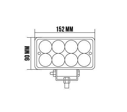 Додаткова LED Фара BELAUTO Белавто BOL 0803L (ближнє/дальне) 24W - Зображення 2
