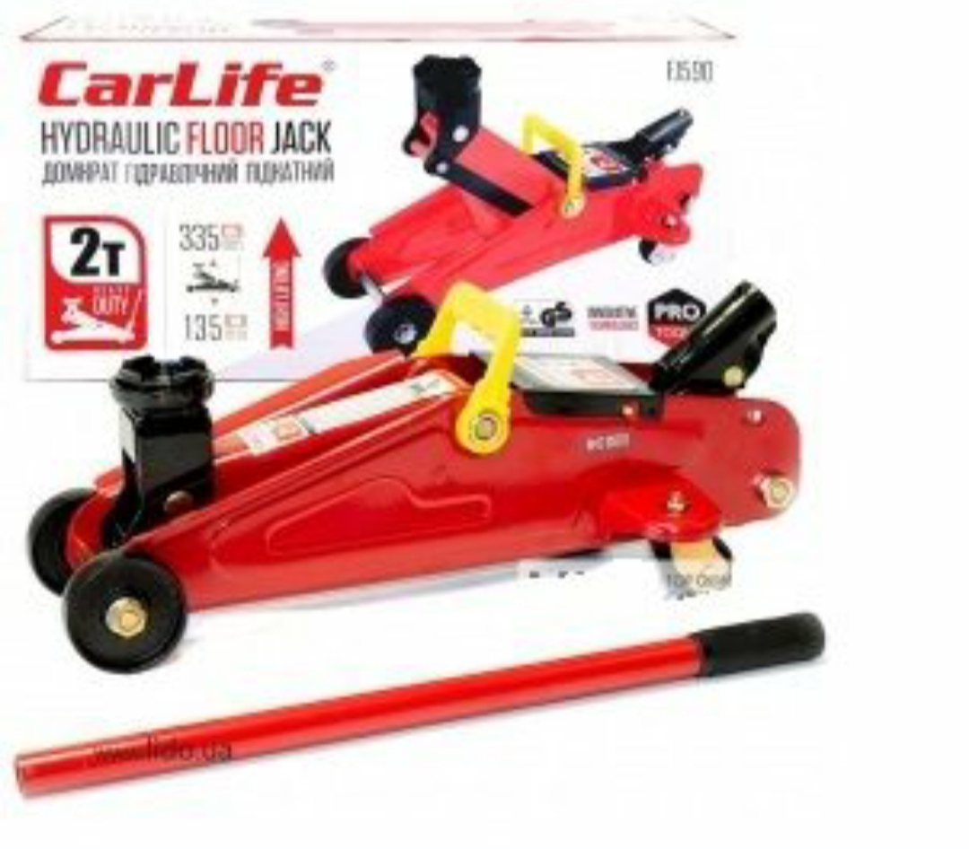Домкрат підкатний CarLife 2т 135-335мм FJ590