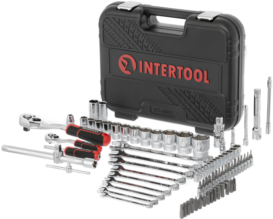 Набір інструментів 1/2 "& 1/4", 82ед., Cr-V STORM INTERTOOL ET-8082