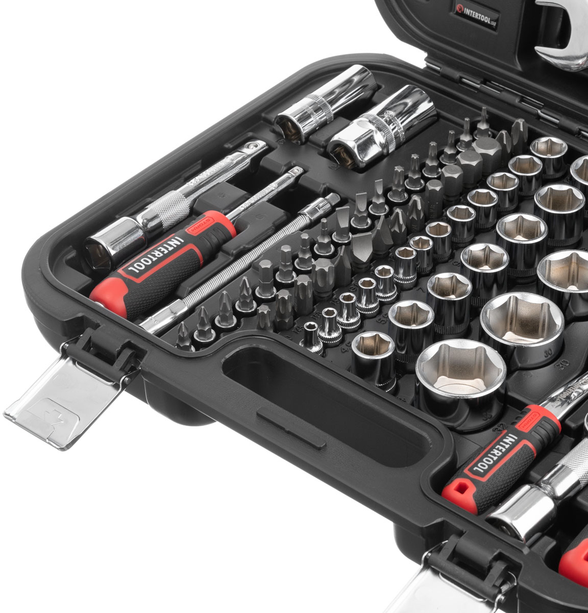 Набір інструментів 1/2 "& 1/4", 82ед., Cr-V STORM INTERTOOL ET-8082 - Зображення 5