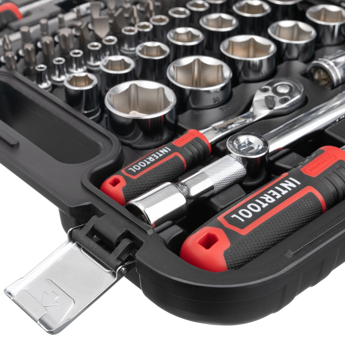 Набір інструментів 1/2 "& 1/4", 82ед., Cr-V STORM INTERTOOL ET-8082 - Зображення 4