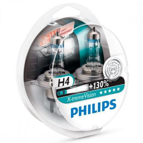 Автолампи Philips X-treme Vision H4 (12342XV + S2)