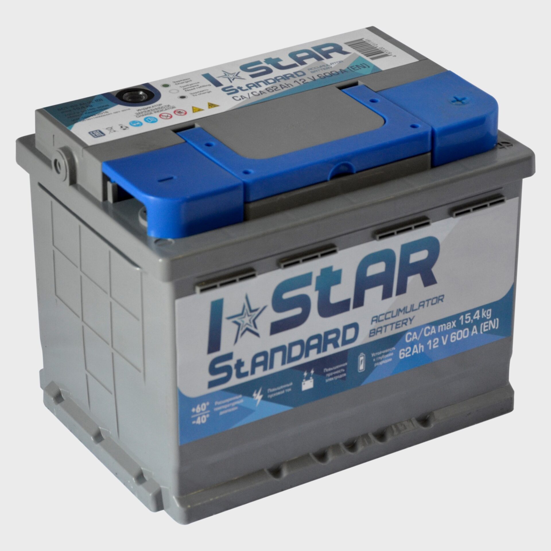 Акумулятор стартерний 6СТ-62 I STAR Standard (+/-)