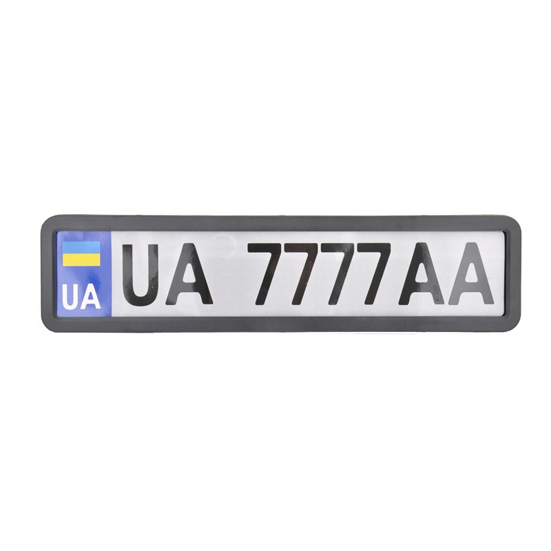 Рамка номера CarLife метал чорний матовий (NH420)