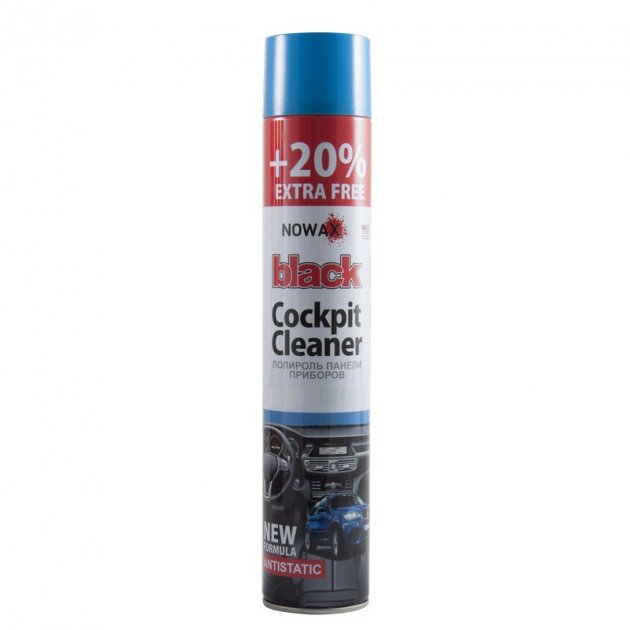 Поліроль панелі приладів NOWAX BLACK Cockpit Cleaner 750ml, яблуко