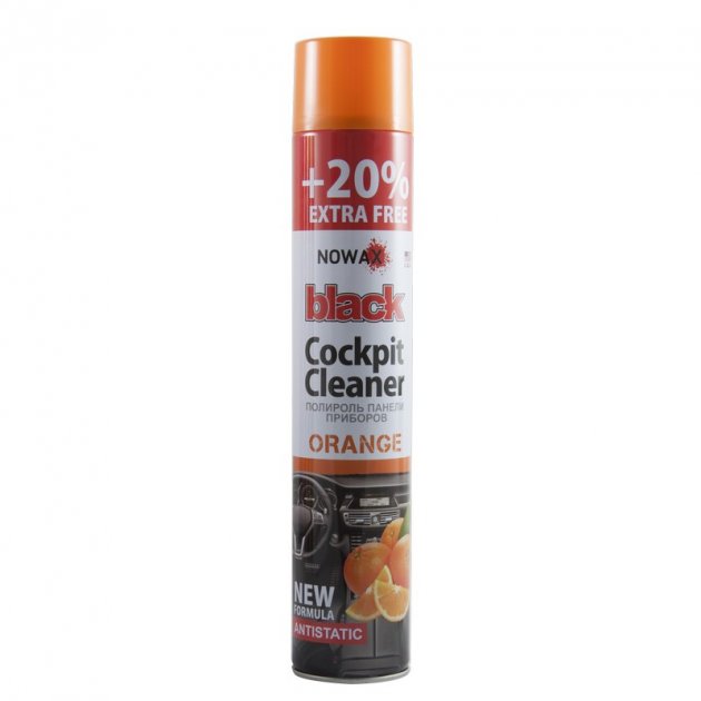 Поліроль панелі приладів NOWAX BLACK Cockpit Cleaner 750ml, апельсин