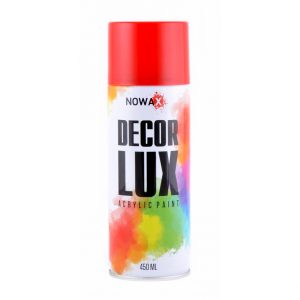 Акрилова фарба СВІТЛО-ЧЕРВОНИЙ (TRAFFIC RED) NOWAX Decor Lux (3020) 450мл NX48022