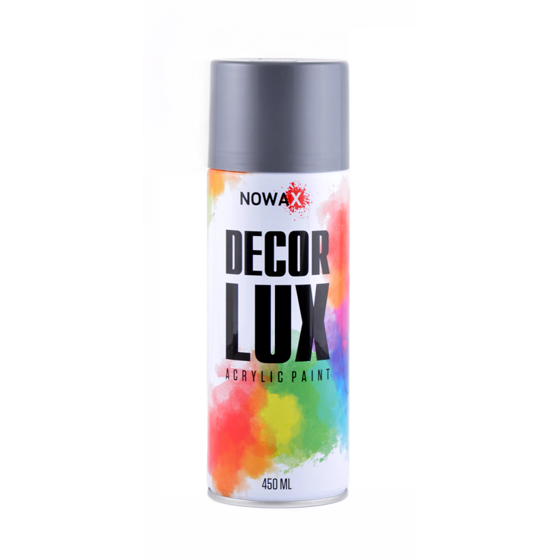 Акрилова фарба СРІБНИЙ (SILVER GREY) NOWAX Decor Lux (9022) 450мл NX48016