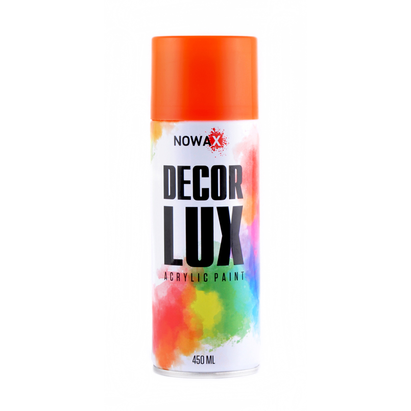 Флуоресцентна фарба акрилова помаранчева NOWAX Decor Lux 450мл NX48047