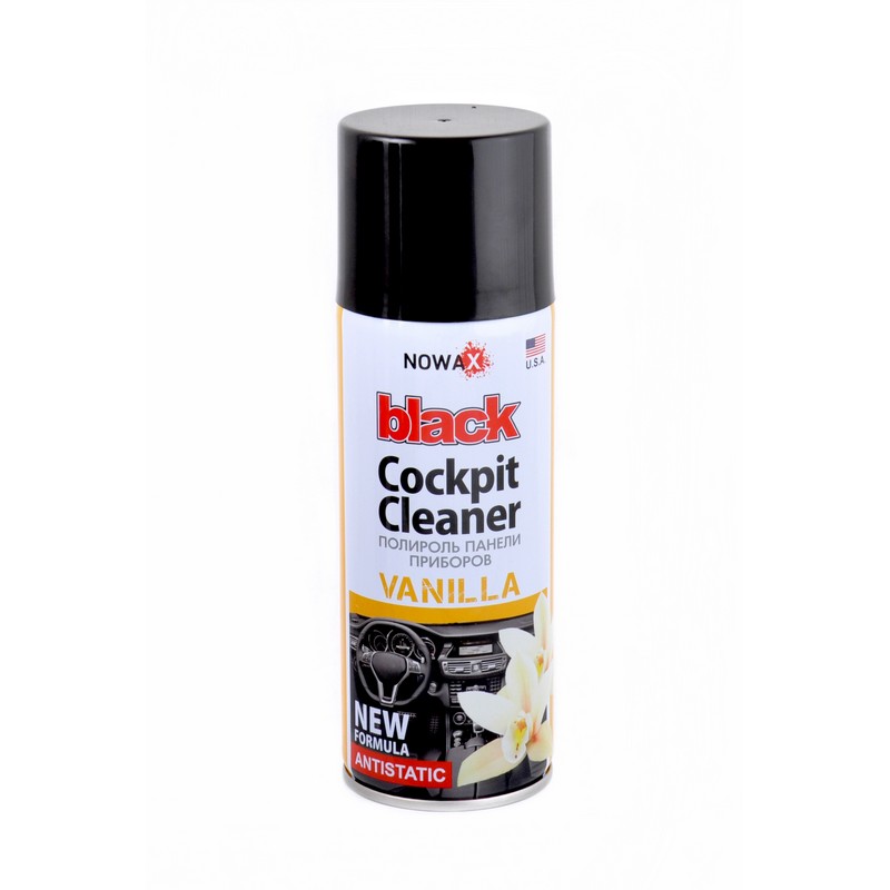 Поліроль панелі приладів NOWAX BLACK Cockpit Cleaner 200ml, ваніль
