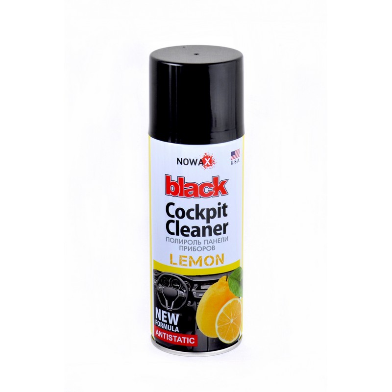 Поліроль панелі приладів NOWAX BLACK Cockpit Cleaner 200ml, лимон