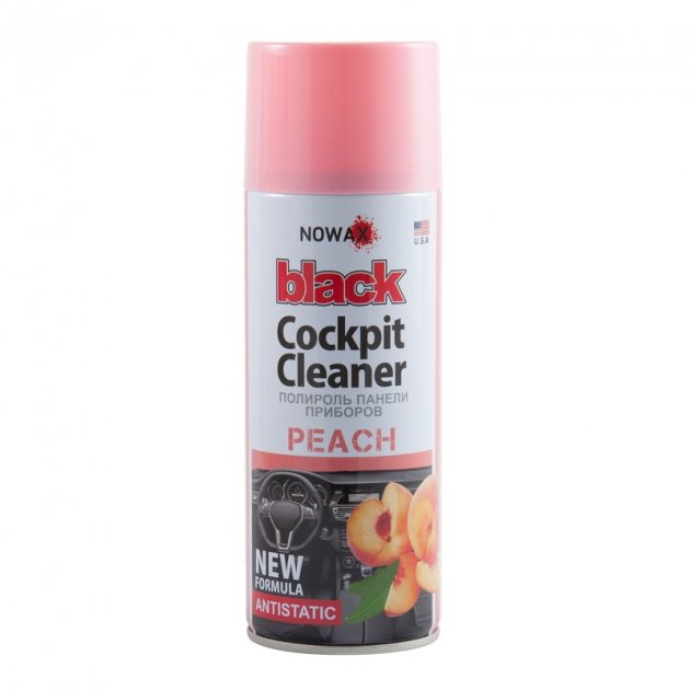 Поліроль панелі приладів NOWAX BLACK Cockpit Cleaner 450ml, персик
