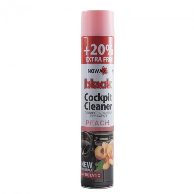 Поліроль панелі приладів NOWAX BLACK Cockpit Cleaner 750ml, персик