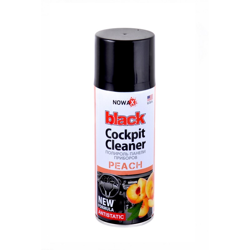 Поліроль панелі приладів NOWAX BLACK Cockpit Cleaner 200ml, персик