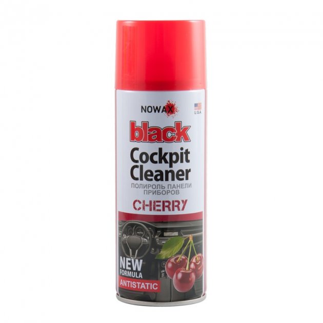 Поліроль панелі приладів NOWAX BLACK Cockpit Cleaner 450ml, вишня