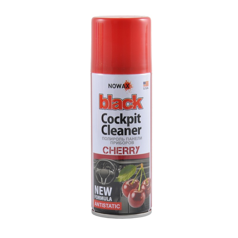 Поліроль панелі приладів NOWAX BLACK Cockpit Cleaner 200ml, вишня