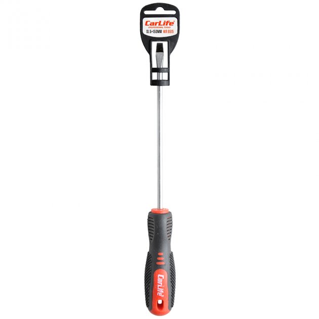 Викрутка Carlife WR6515 шліцева SL5x150mm, Cr-V 6150