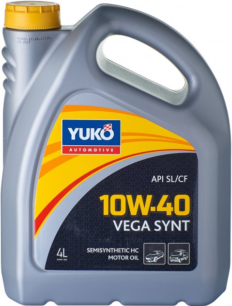 Моторна олива Yuko Vega Synt 10W-40 4 л