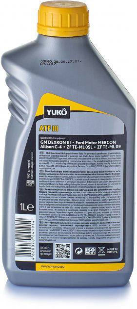 Трансмісійна олива Yuko ATF III 1 л - Зображення 2