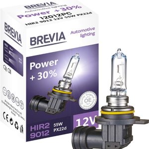 Галогенова лампа Brevia HIR2 9012 12 V 55 W PX22d Power +30% CP (12012PC)