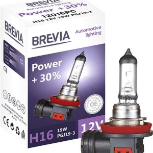 Галогенові лампи Brevia H16 12V 19W PGJ19-3 Power +30% CP (12016PC)