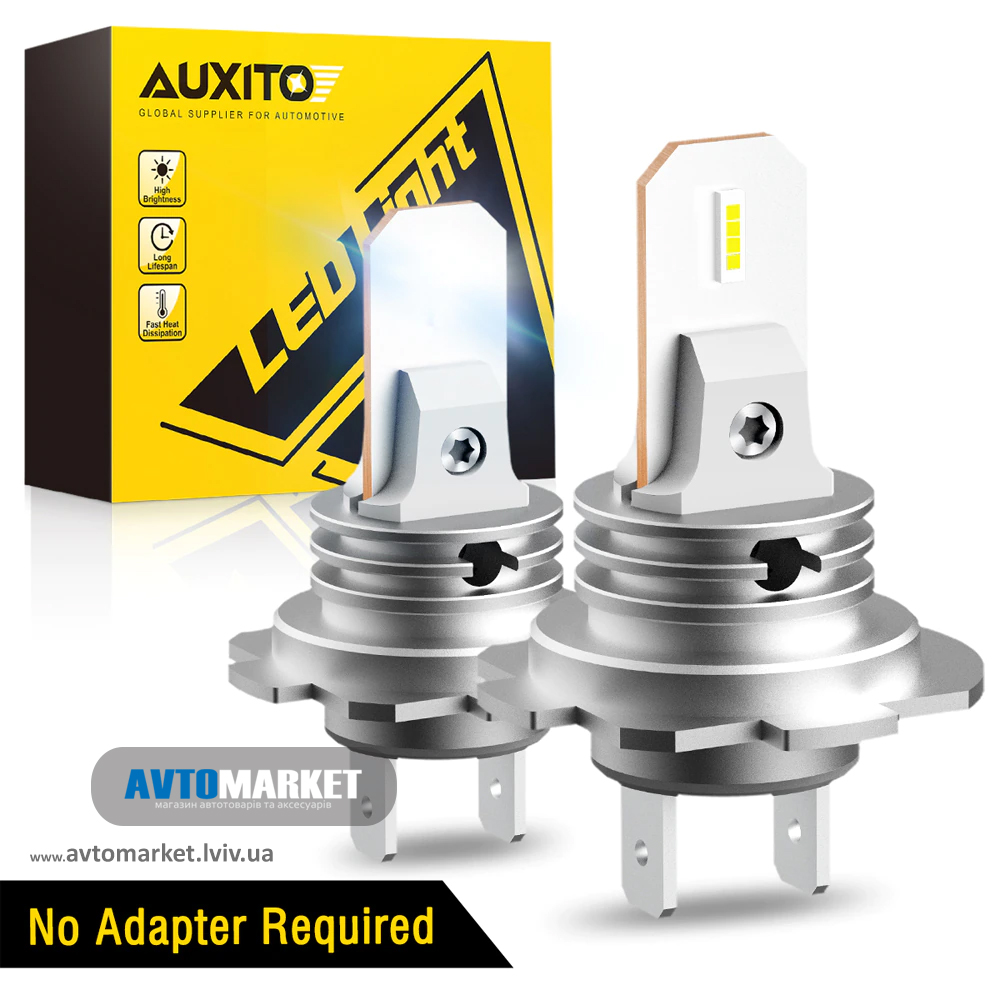 Світлодіодна галогенна лампа AUXITO H7 LED 6500K 60Вт (білий)