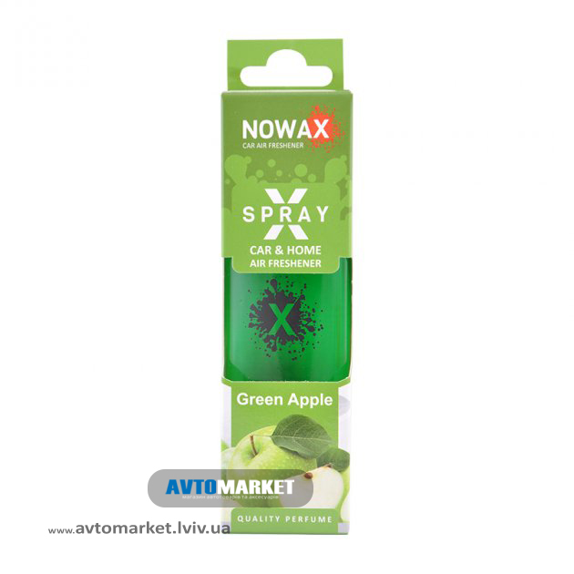 Ароматизатор Green apple 50мл з розпилювачем NOWAX X Spray (NX07603)