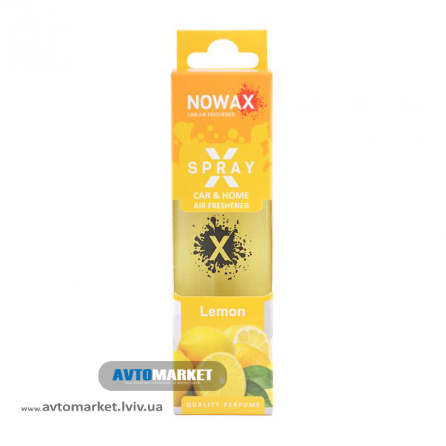 Ароматизатор Lemon 50мл з розпилювачем NOWAX X Spray (NX07601)