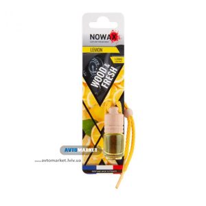 Ароматизатор автомобільний підвісний Nowax Wood Fresh Lemon рідина (NX07706)