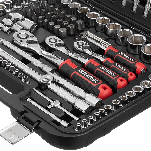 Набір інструментів 1/2 "& 3/8" & 1/4 ", 171ед., Cr-V STORM INTERTOOL ET-8171 - Зображення 6