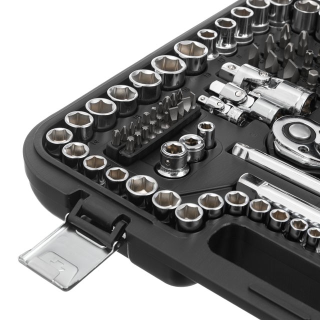 Набір інструментів 1/2 "& 3/8" & 1/4 ", 171ед., Cr-V STORM INTERTOOL ET-8171 - Зображення 7