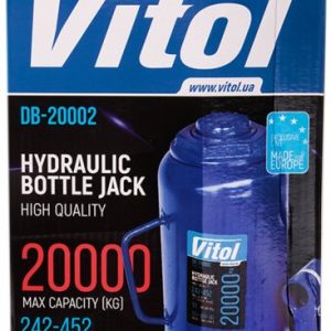 Домкрат гідравлічний пляшковий Vitol 20 т 242-452 мм (ДБ-20002)