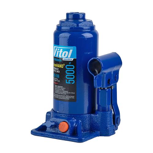 Домкрат гідравлічний пляшковий Vitol 5 т 185-358 мм в кейсі