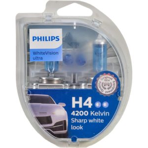 Автолампи Philips WhiteVision Ultra +60% H4 60/55W(12342WVUSM)