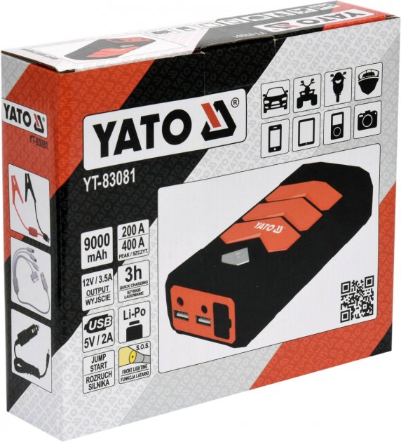 Пусковий портативний пристрій для авто YATO YT-83081 - Зображення 2